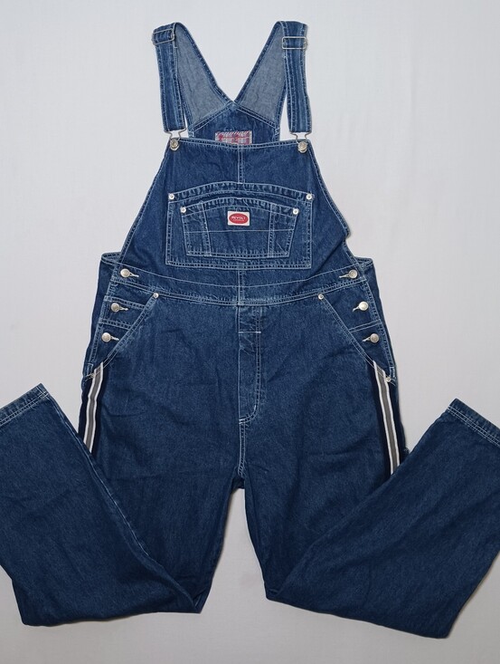 Revolt Denim - Vintage Revolt Clothing Womens Denim Bib Overalls 18 Dark Blue 40X32 Carpenter